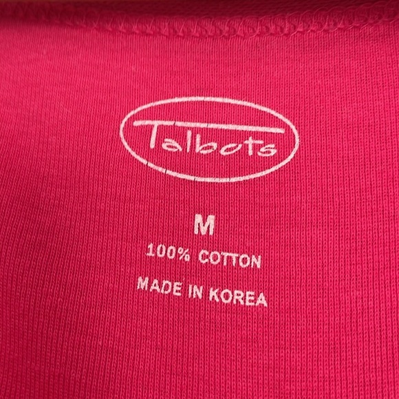 🎯3/$10 Talbots 100% Cotton Button Up Lightweight Cardigan Top Medium - Picture 2 of 7